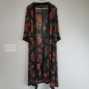 Torrid Sheer Kimono Women's Size 14 Whimsigoth Sexy Romantic Floral